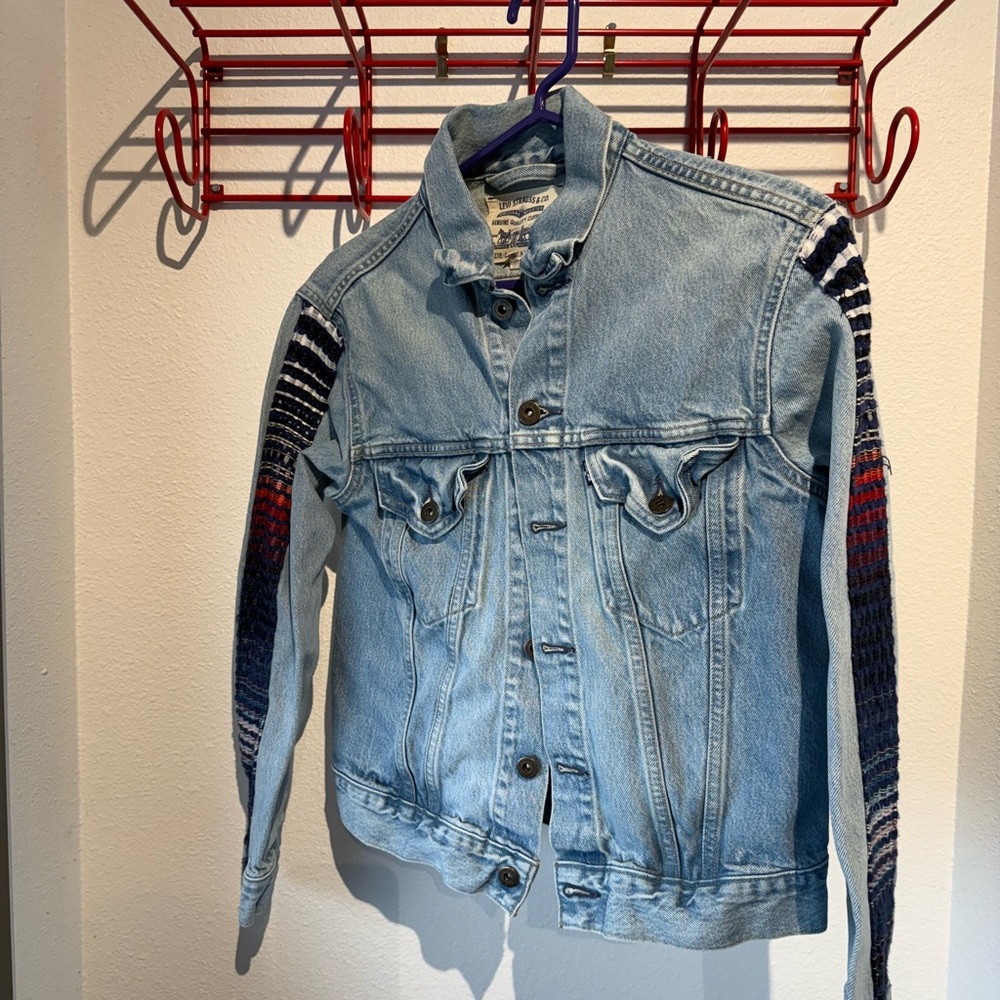 Levi’s Denim Jacket with Patterned Sleeves